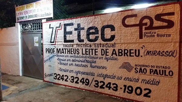 ETEC de Mirassol está com inscrições abertas para cursos técnicos